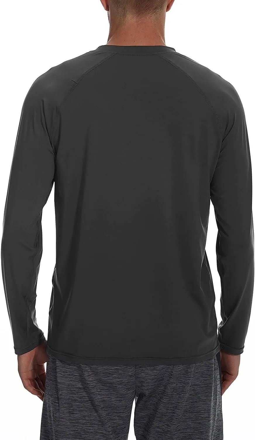 HODOSPORTS Men's Swim Shirts UV UPF 50  Quick Dry Rash Guard Long Sleeve with Sun Protection