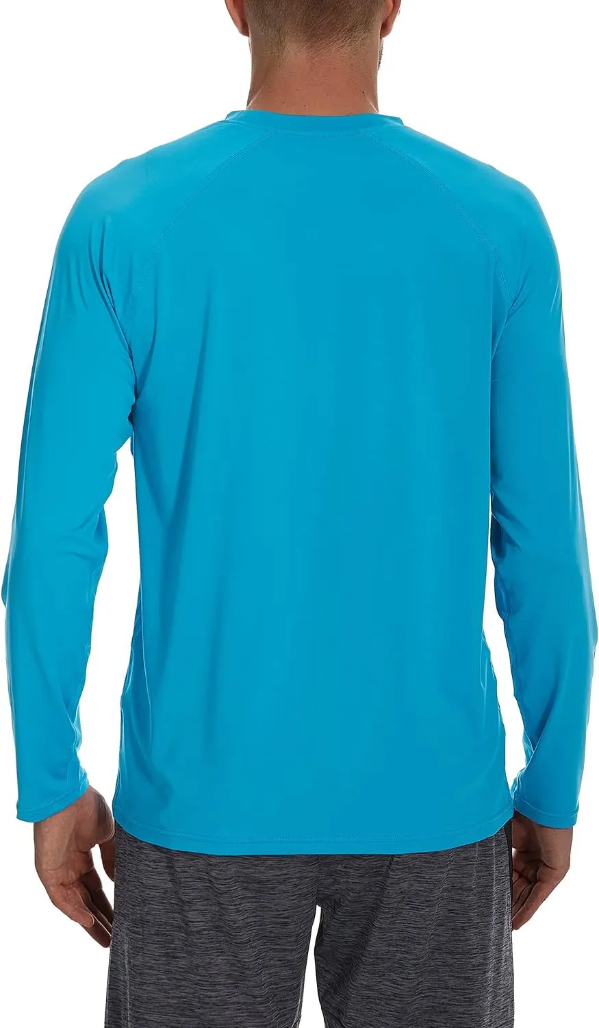 HODOSPORTS Men's Swim Shirts UV UPF 50  Quick Dry Rash Guard Long Sleeve with Sun Protection