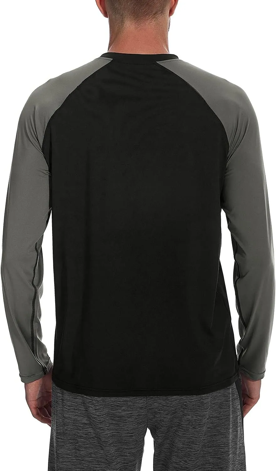 HODOSPORTS Men's Swim Shirts UV UPF 50  Quick Dry Rash Guard Long Sleeve with Sun Protection