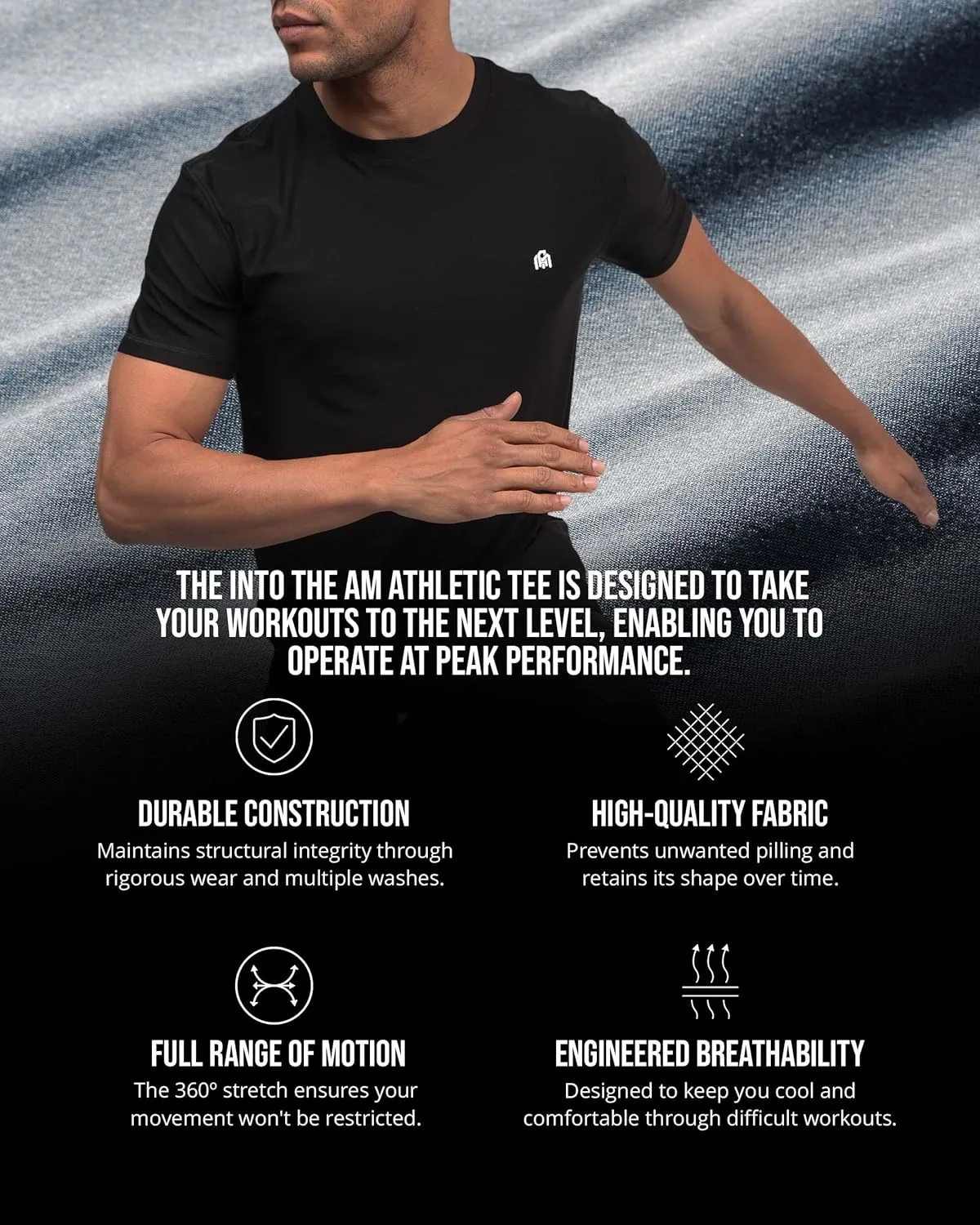 INTO THE AM Premium Workout Shirts for Men - Ultra-Lightweight Athletic Gym Tees S - 4XL