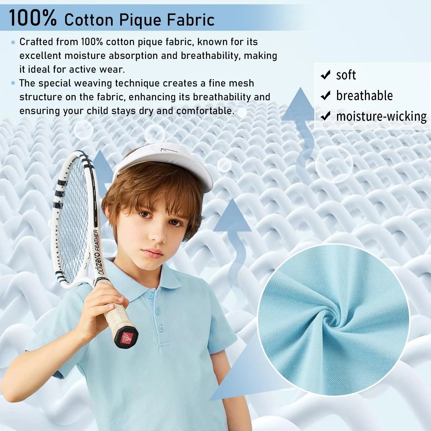 Kid Nation Boys Polo Shirts Kids School Uniform Shirts Short Sleeve Girls Collared Shirts 4-12 Years