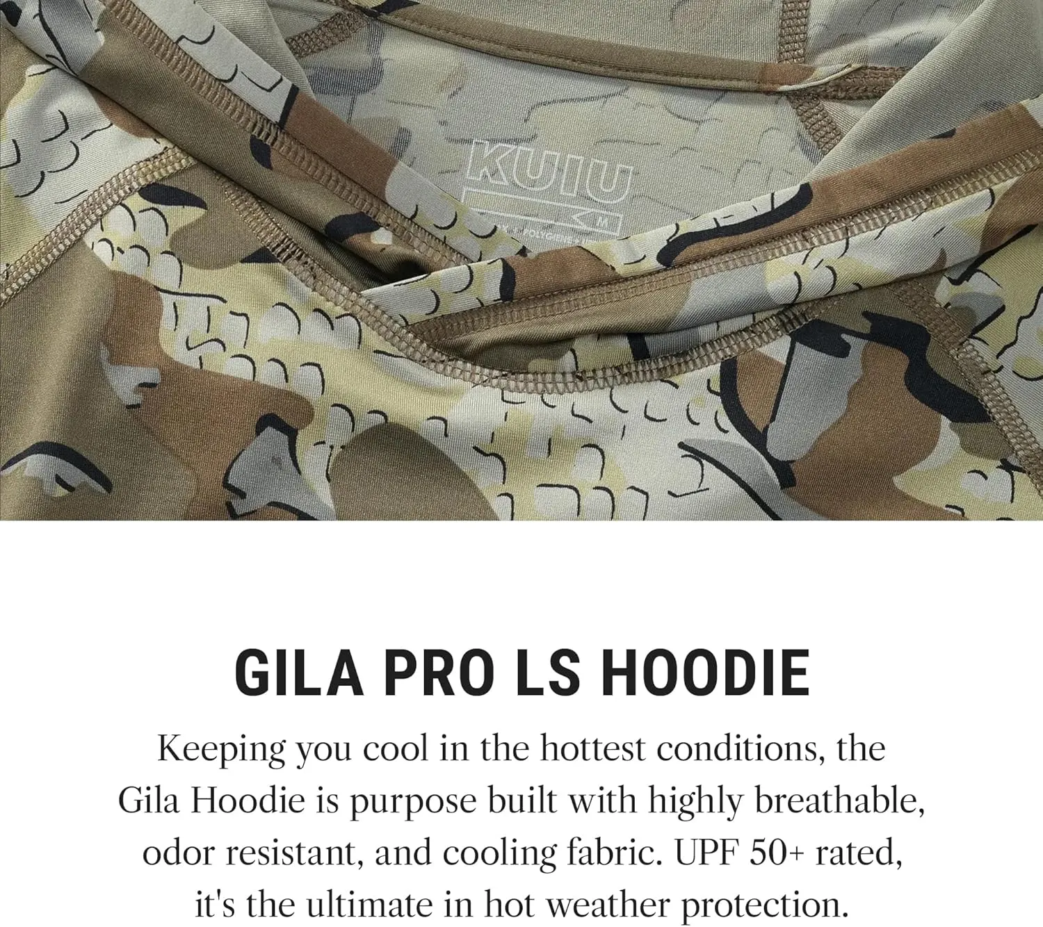 KUIU Gila LS Hoodie UPF 50  Cooling Shirt for Hunting & Outdoors Quick-Dry, Odor Resistant, Lightweight & Breathable