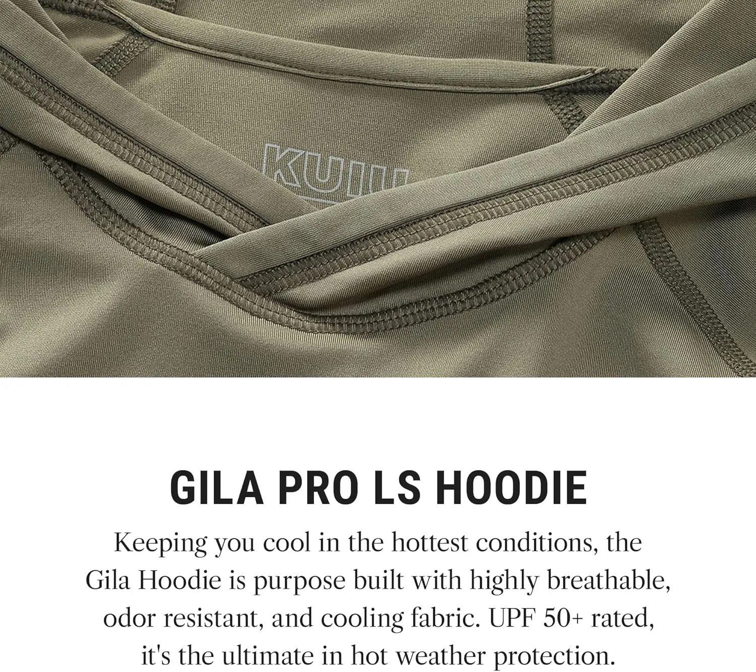 KUIU Gila LS Hoodie UPF 50  Cooling Shirt for Hunting & Outdoors Quick-Dry, Odor Resistant, Lightweight & Breathable