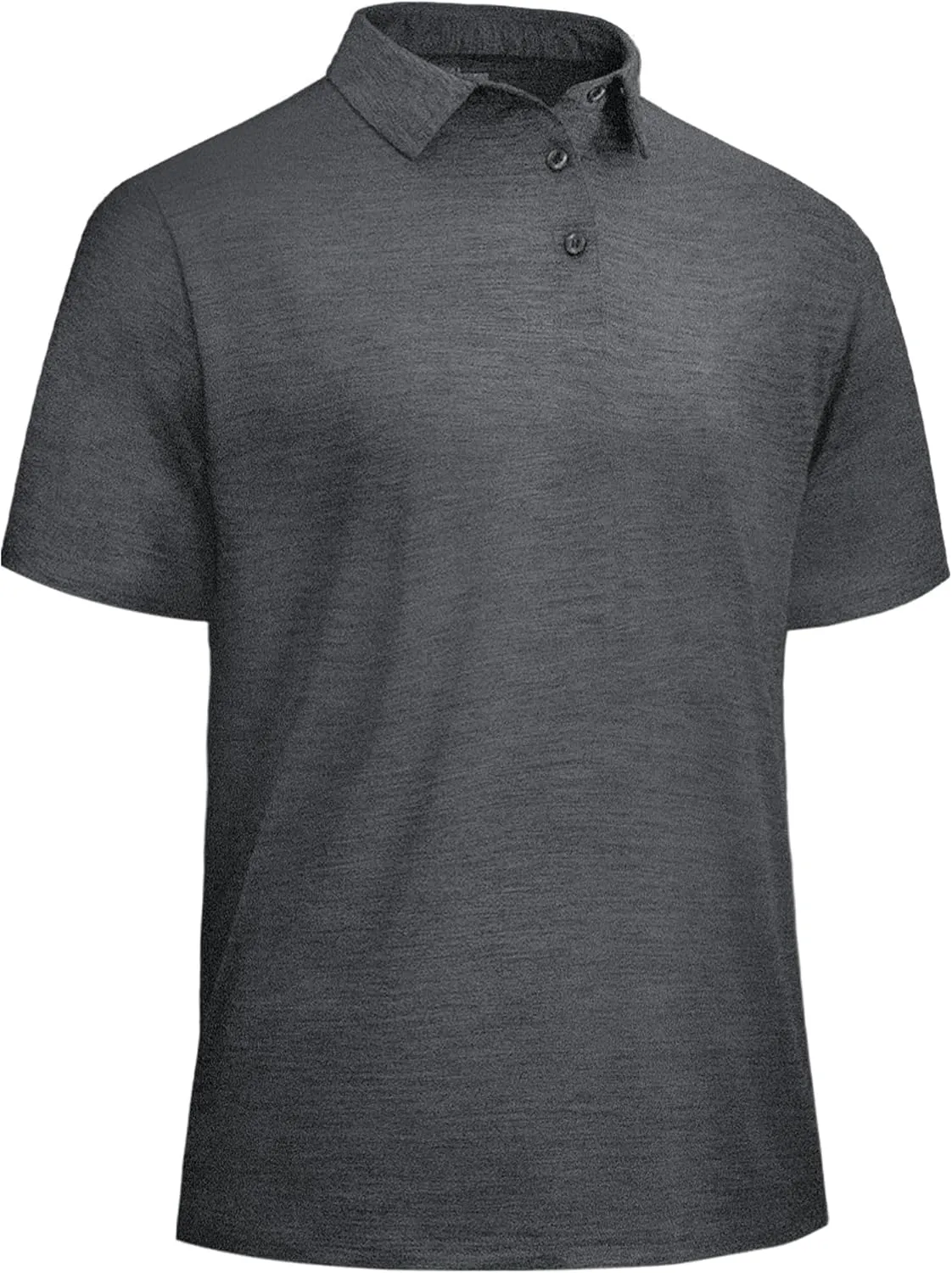 LalaHooK Polo Shirts for Men - Short Sleeve Quick Dry Moisture Wicking Black Golf T Shirts for Work Casual Athletic