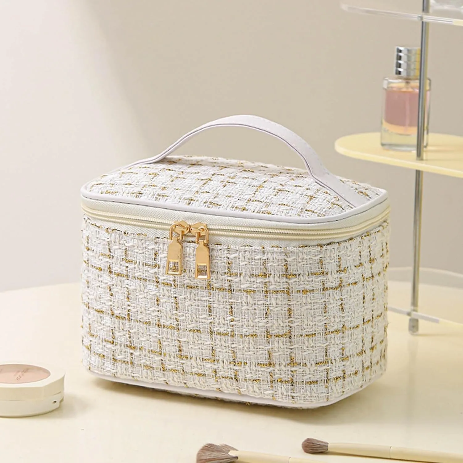 Large Capacity Travel Makeup Bag for Women, Portable Cosmetic Bag, Popular Waterproof Cosmetic Bag, Travel Makeup Bag with Handle, Portable Wash Bag Cosmetic Storage Bag