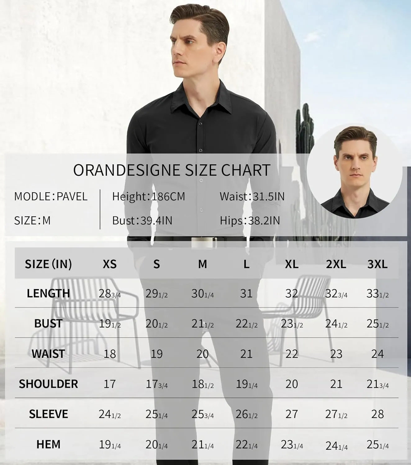 LETAOTAO Men Stretch Dress Shirts Slim Fit Solid Long Sleeve Wrinkle-Free Button Down Shirt for Men Casual Business Formal