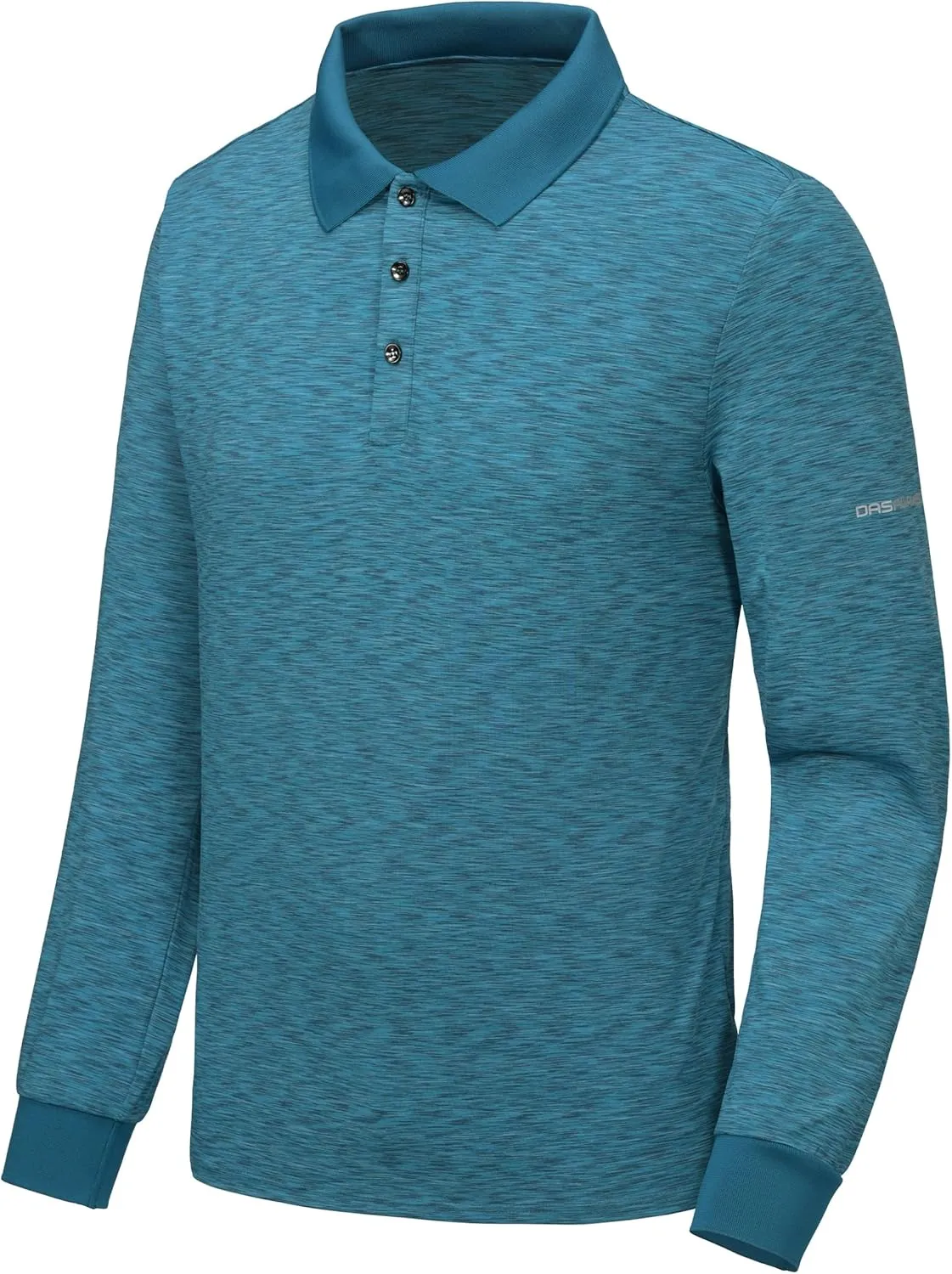 Little Donkey Andy Men's Long Sleeve Polo Shirt Quick Dry Moisture Wicking Sun Protection Sports Pullover Golf Shirt