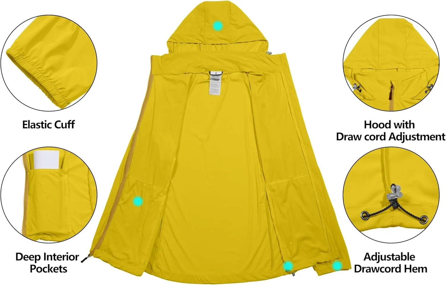 Little Donkey Andy Mens Sun Protection Breathable Jacket UPF 50 , Lightweight Summer Shirts Packable for Running Hiking