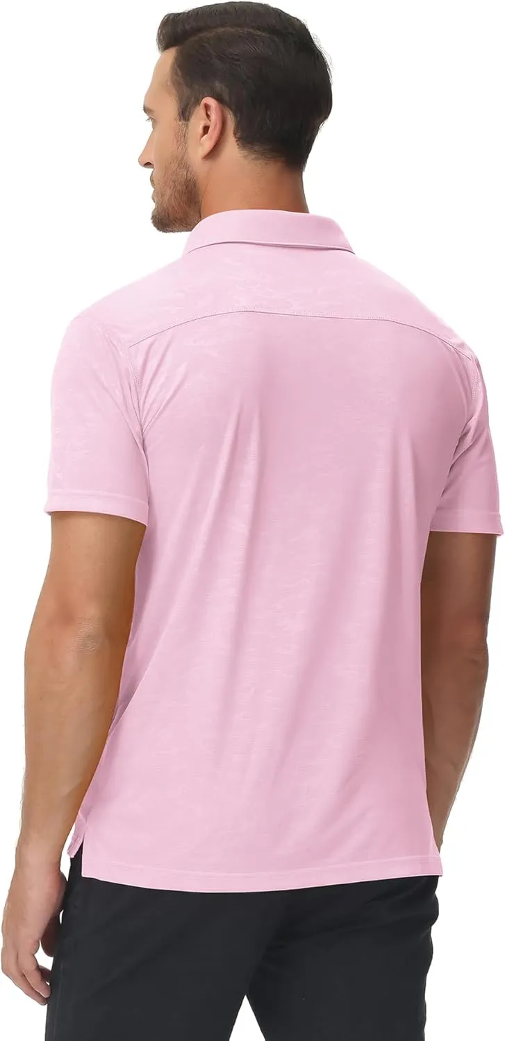 LLdress Mens Polo Shirts Moisture Wicking Dry Fit Performance Short Sleeve Golf Shirt