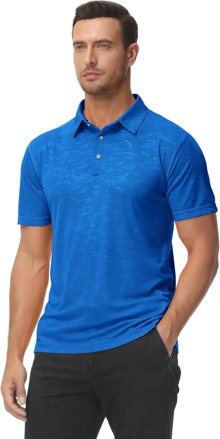 LLdress Mens Polo Shirts Moisture Wicking Dry Fit Performance Short Sleeve Golf Shirt