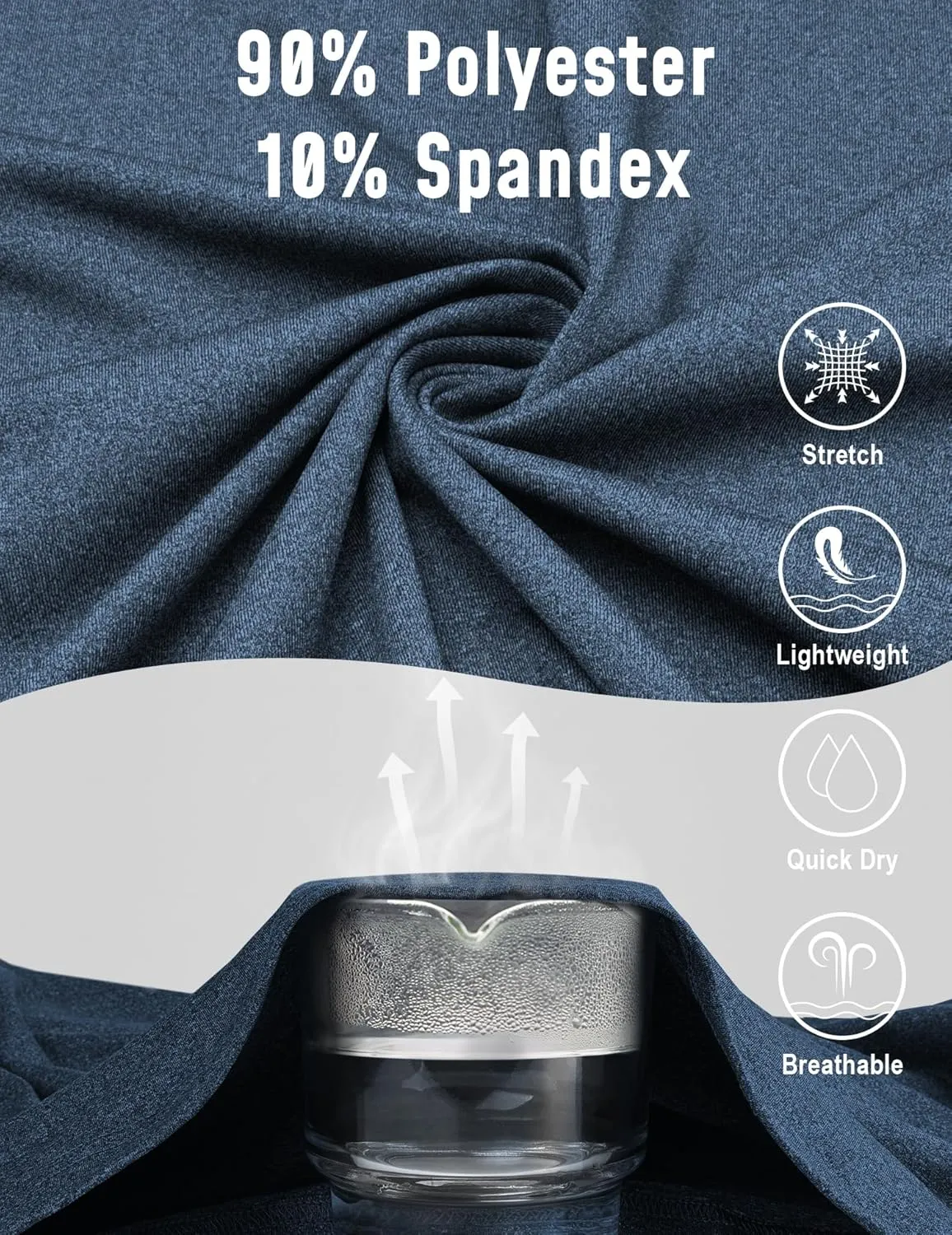 Long Sleeve Shirts for Men 4 Pack Workout T Shirt UPF 50  Rash Guard Quick Dry Fit Fishing Athletic Tshirt