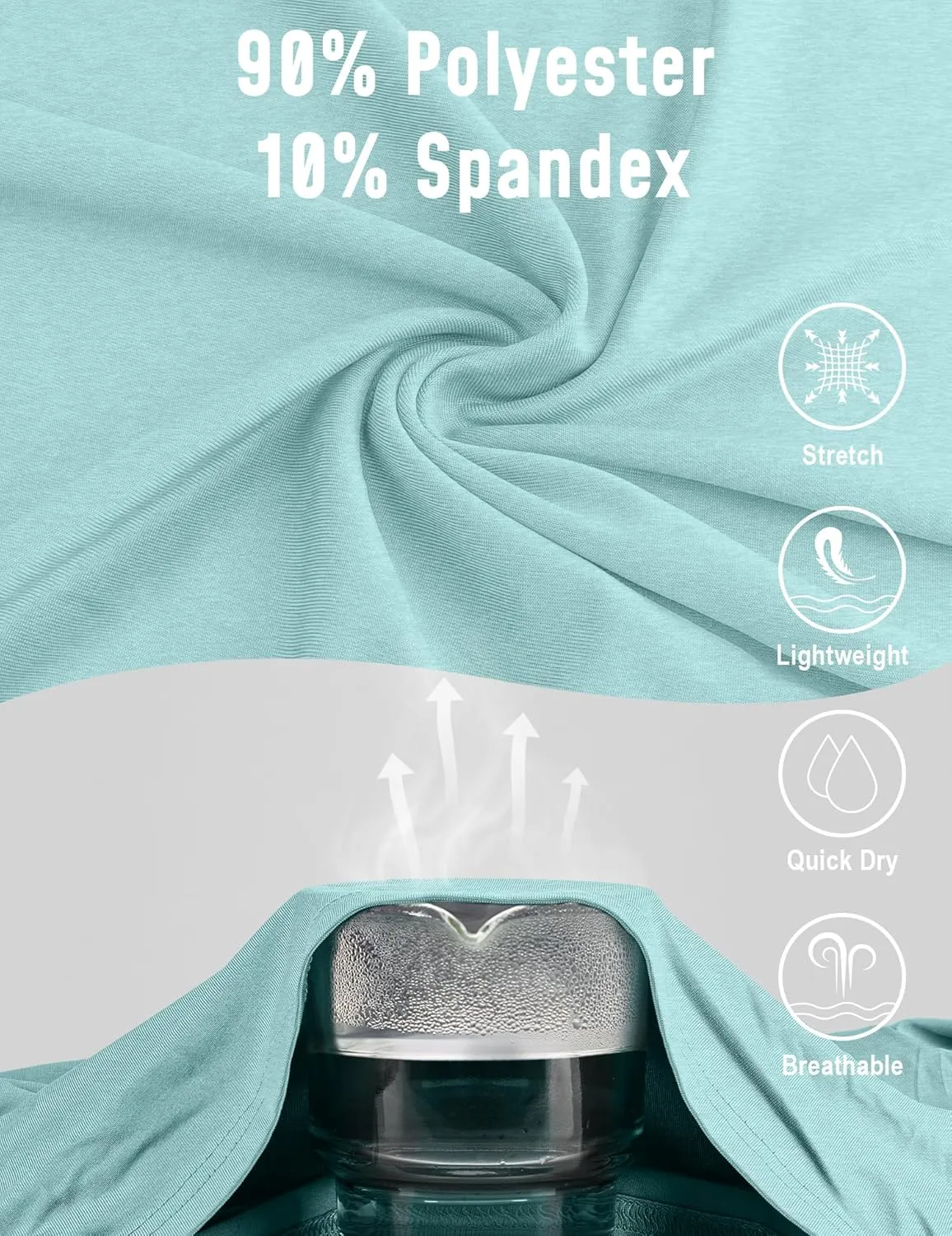 Long Sleeve Shirts for Men 5 Pack Athletic T Shirt UPF 50  Sun Protection Fishing Active Running Quick Dry Fit Tee Shirt