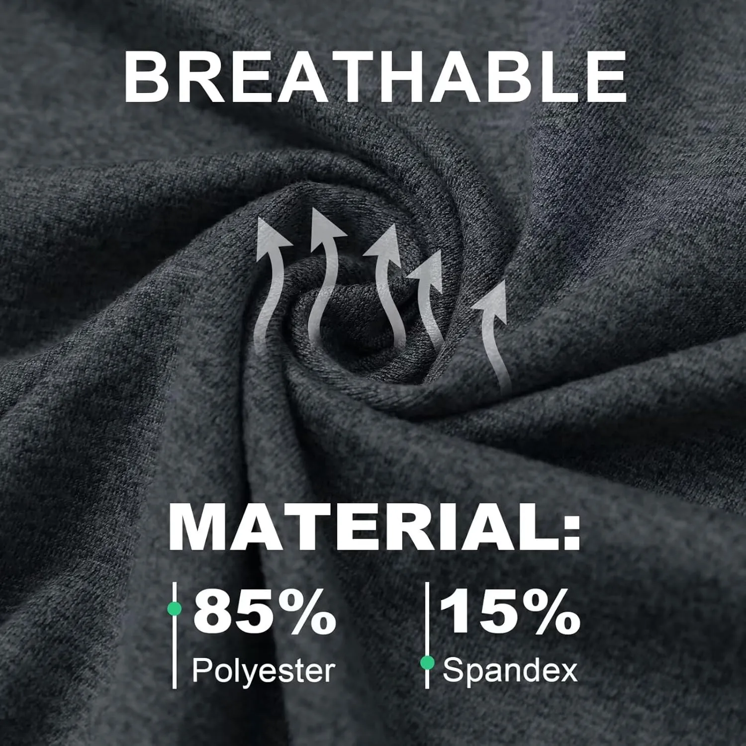 M MAELREG Golf Shirts for Men Dry Fit Performance Moisture Wicking Casual Heather Collared Long Sleeve Polo Shirts for Men