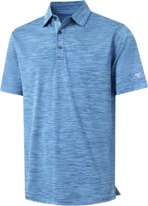 M MAELREG Golf Shirts for Men Dry Fit Short Sleeve Casual Performance Moisture Wicking Heather Pique Collared Polo Shirts