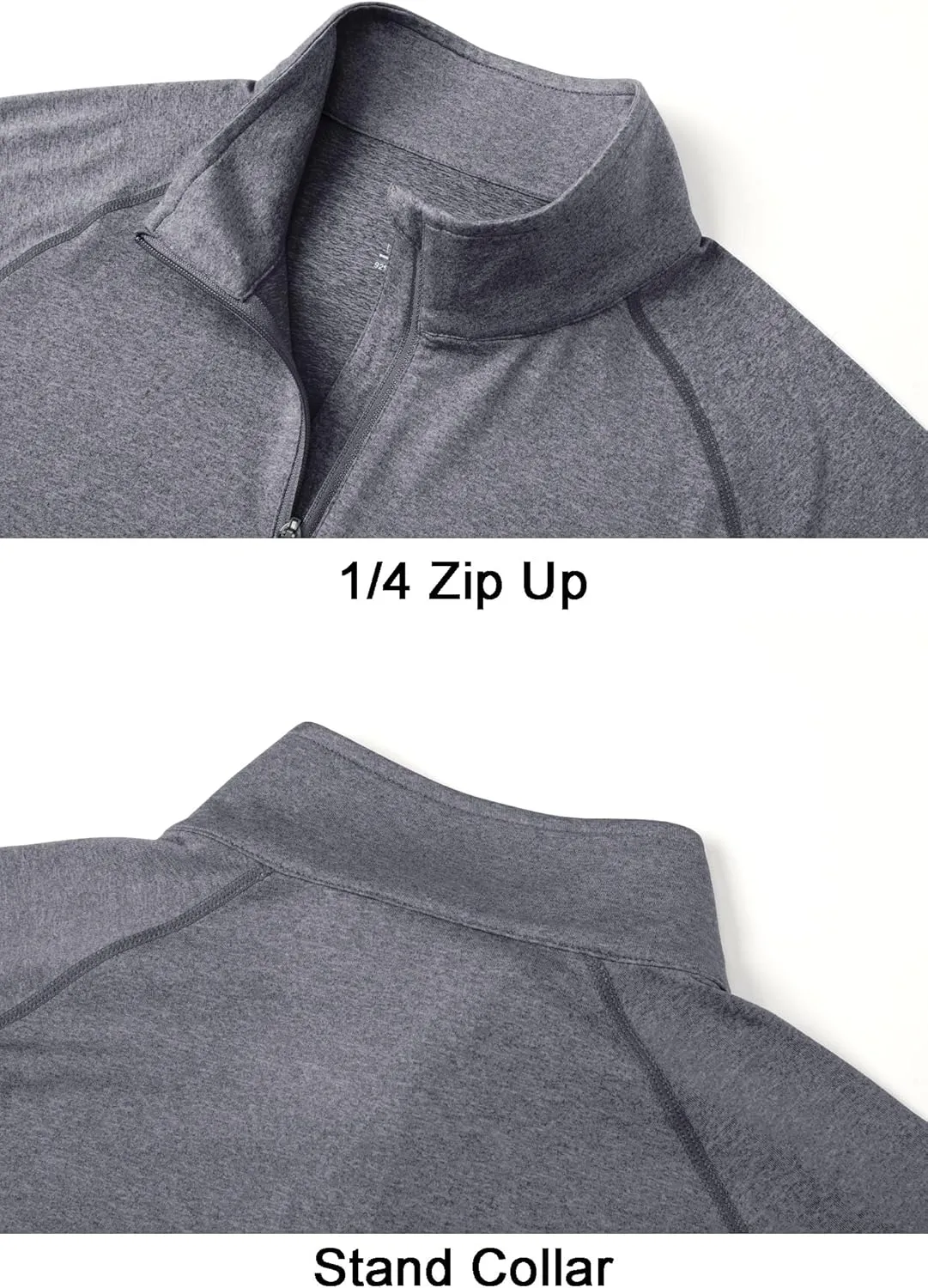 MAGCOMSEN Men's 1/4 Zip Pullover UPF 50  Long Sleeve Sun Protection Sports Shirts Lightweight Athletic Workout Shirt