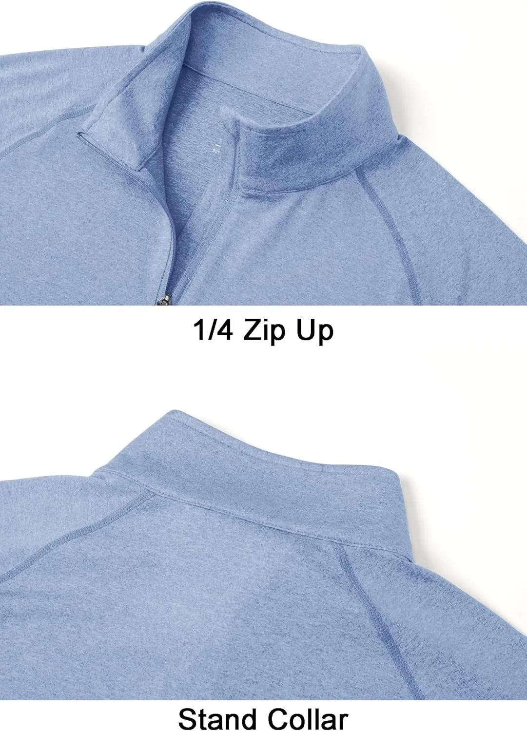 MAGCOMSEN Men's 1/4 Zip Pullover UPF 50  Long Sleeve Sun Protection Sports Shirts Lightweight Athletic Workout Shirt