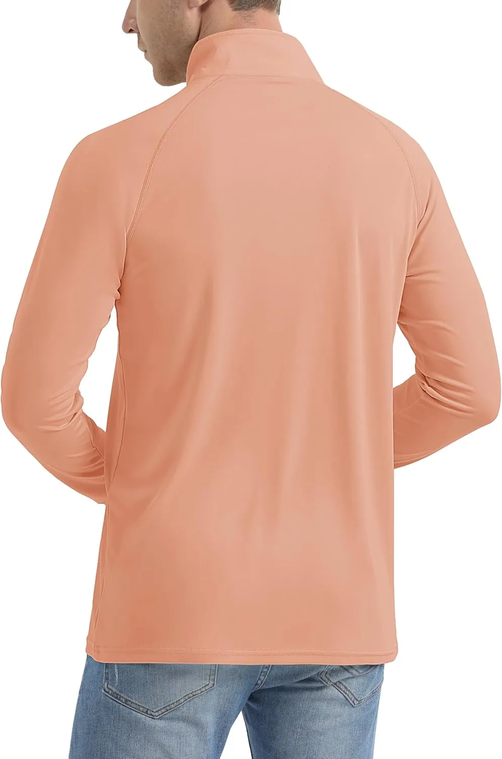 MAGCOMSEN Men's Long Sleeve Sun Shirts UPF 50  Tees 1/4 Zip Up Fishing Running Rash Guard T-Shirts Outdoor Shirt