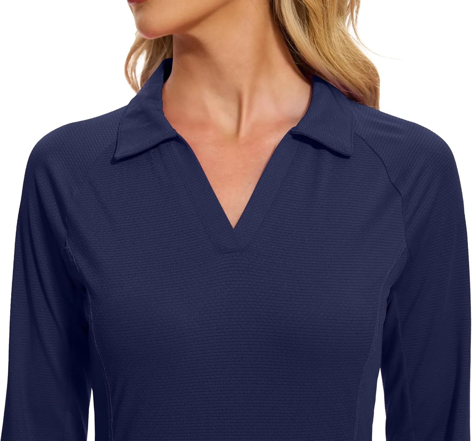 MathCat Women's Long Sleeve Golf Shirts UPF50  Quickly Dry Tennis Polo Lightweight Sports Athletic Tops