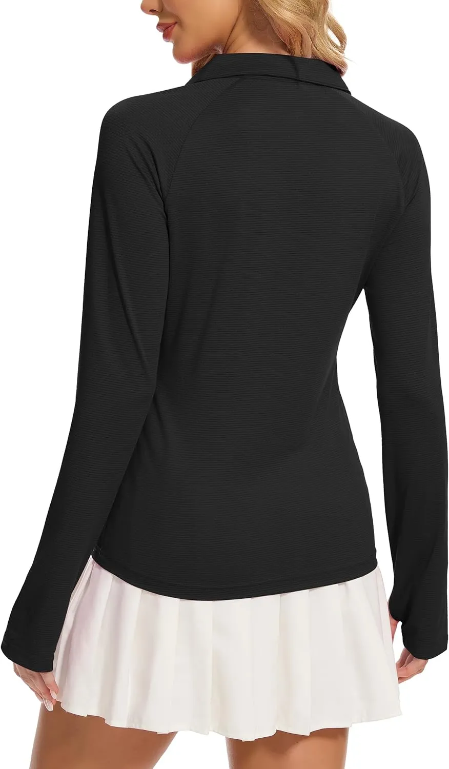 MathCat Women's Long Sleeve Golf Shirts UPF50  Quickly Dry Tennis Polo Lightweight Sports Athletic Tops