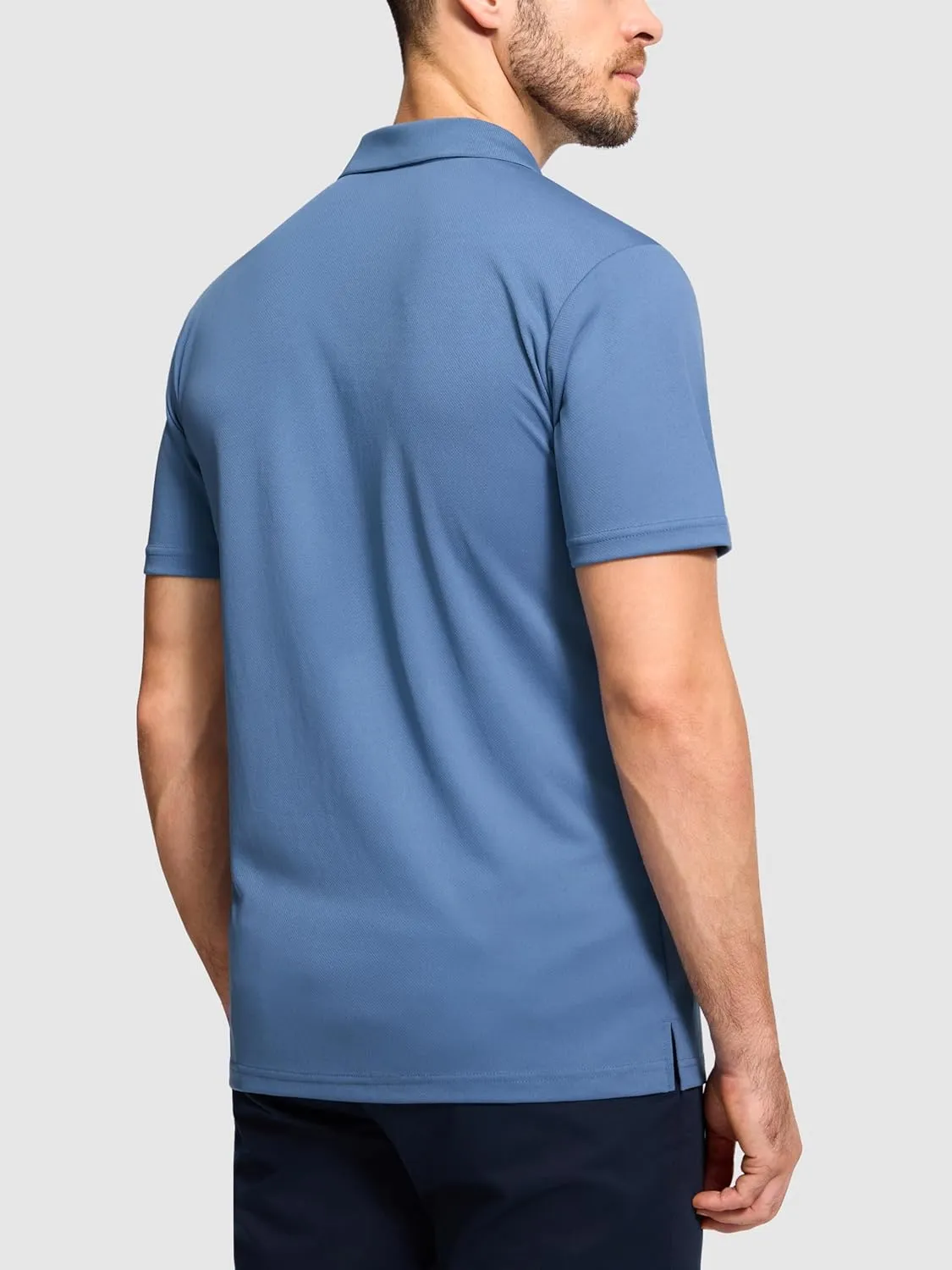 Men's 3 Packs Quick Dry Golf Polo Shirts Dry Fit Moisture Wicking Performance Summer Athletic Casual Short Sleeve Shirts
