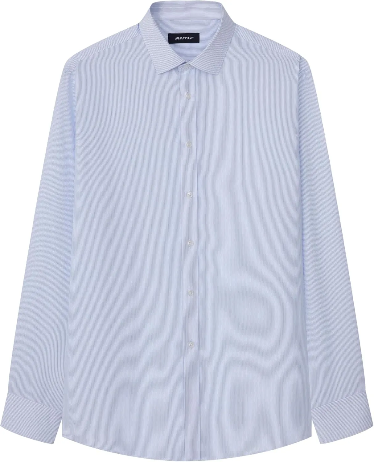 Men's 80s Two-ply 100% Cotton Long Sleeve Botton Down Non-Iron Dress Shirt Slim Fit Formal Business Casual Shirt