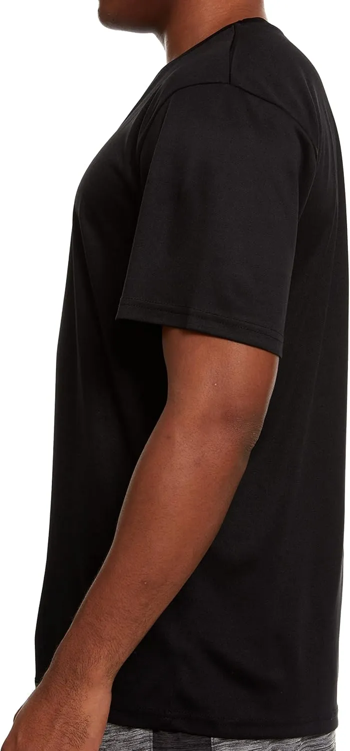 Mens Active T-Shirt - Quick-Dry Athletic Workout Training Stretch V-Neck Short Sleeve Top 5 Pack