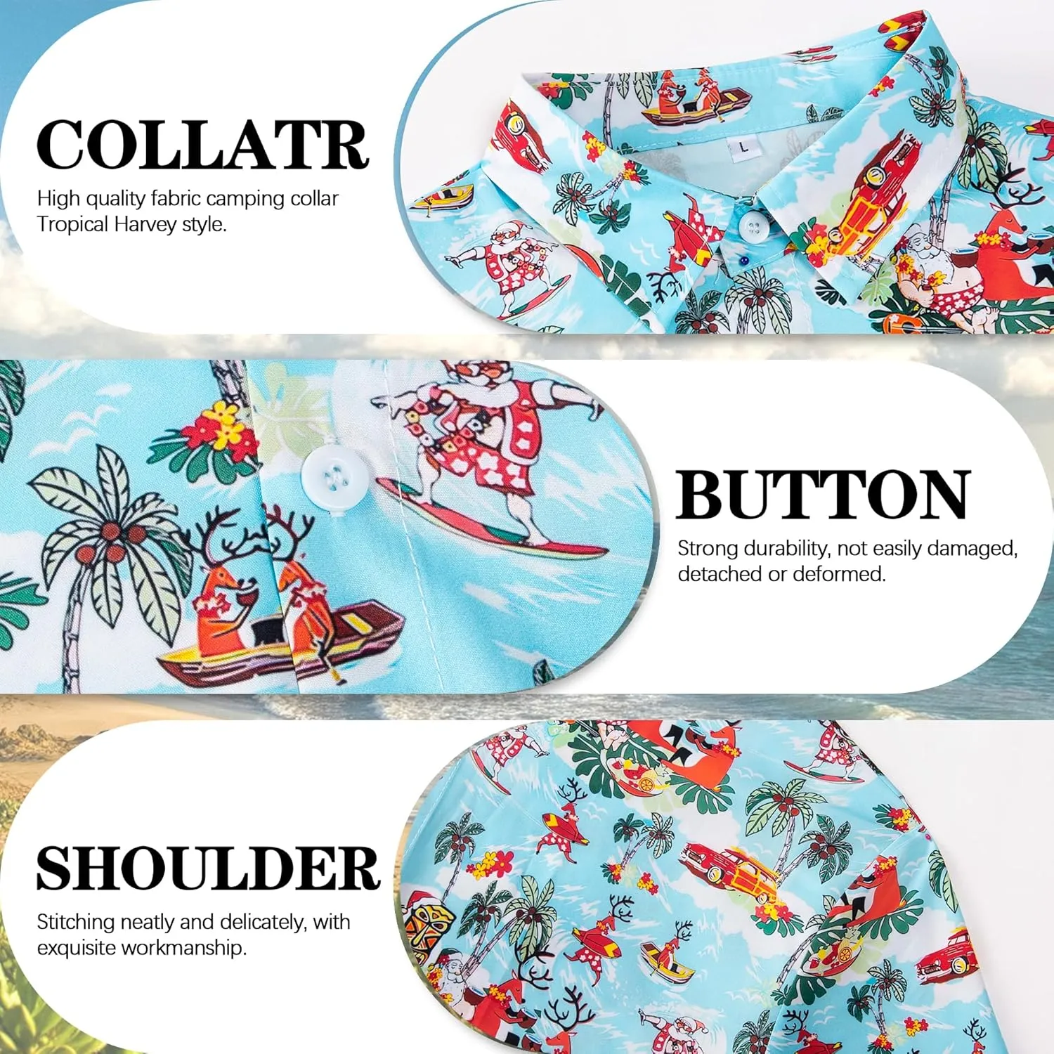 Men's Casual Button Down Shirts Regular Fit Print Short Sleeve Hawaiian Shirt for Men