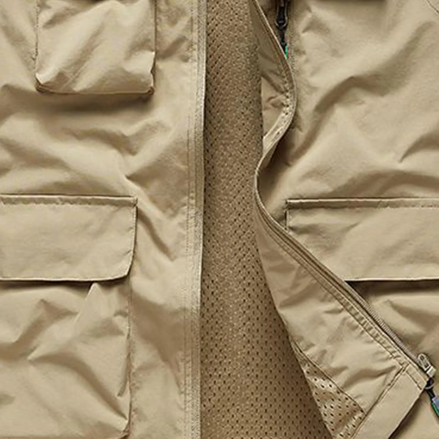 Men's Casual Lightweight Outdoor Vest Work Fish Photo Travel Vest Cargo Utility Vest Multi Pockets Sleeveless Jacket