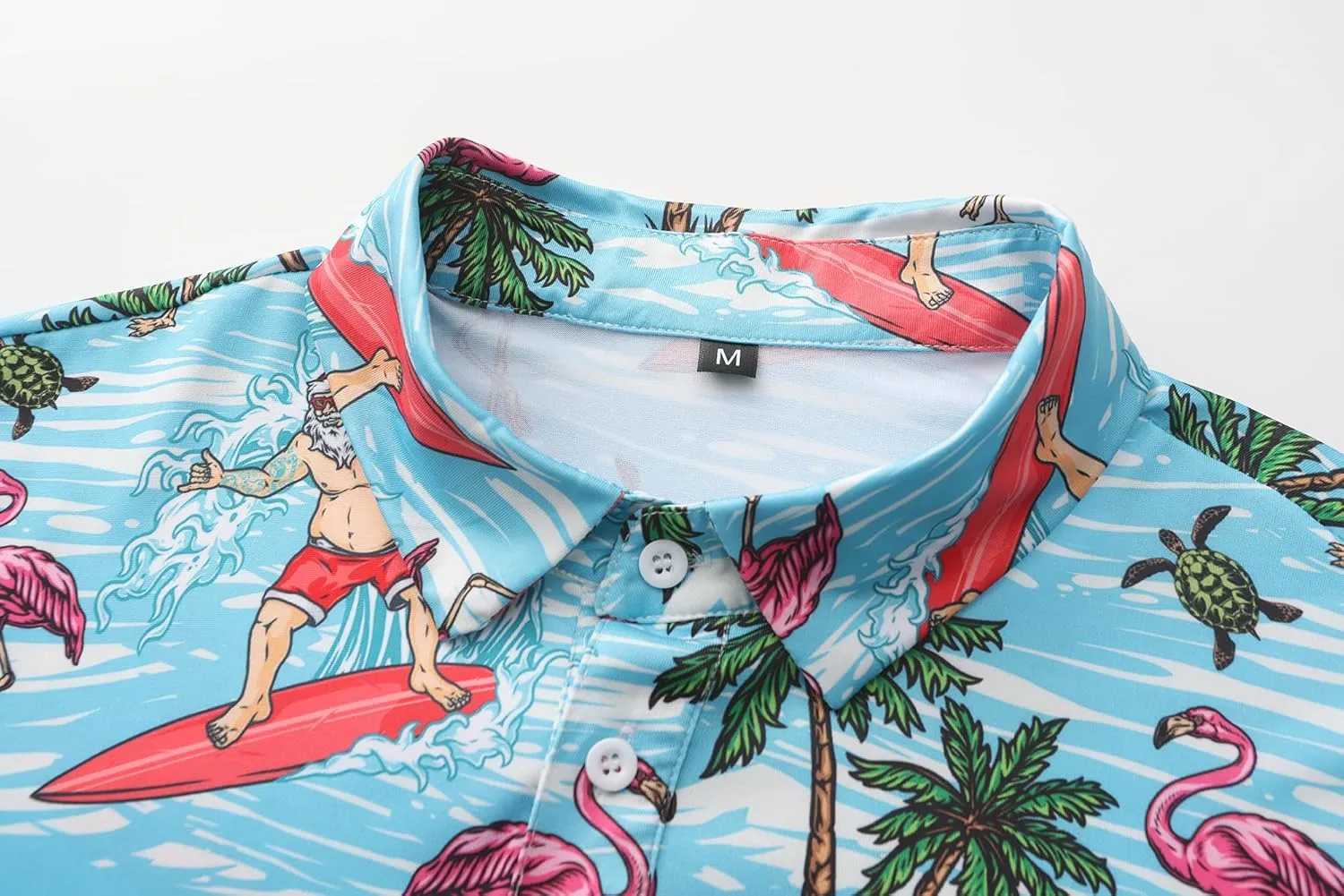 Mens Christmas Golf Polo Shirts Short Sleeve Funny Christmas Golf Shirts Santa Claus Shirts for Men
