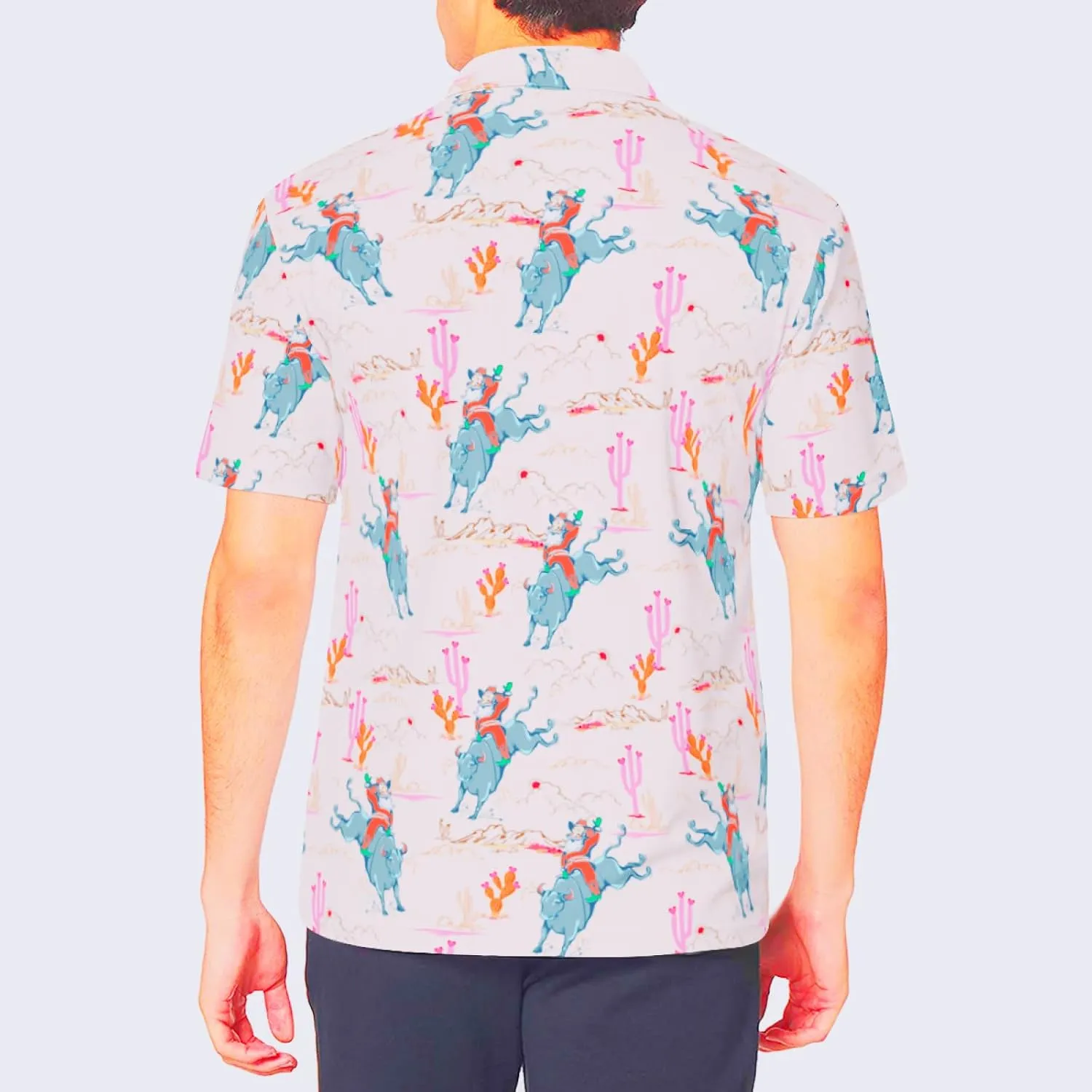 Mens Christmas Golf Polo Shirts Short Sleeve Funny Christmas Golf Shirts Santa Claus Shirts for Men