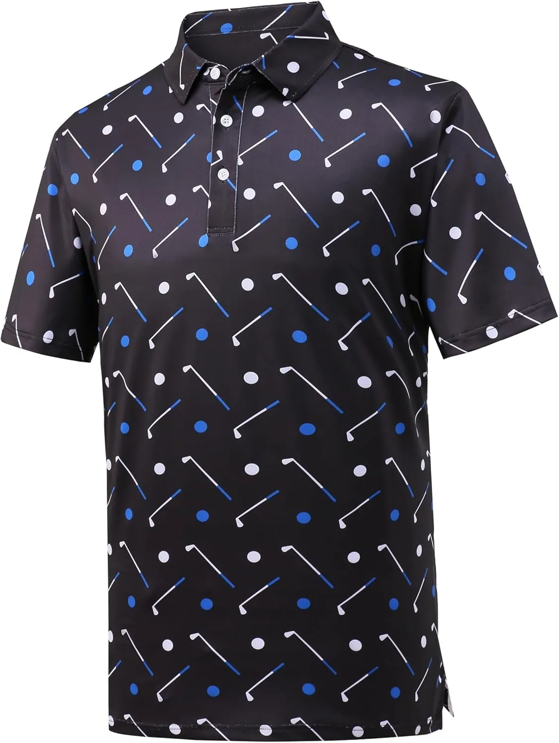 Mens Dry Fit Athletic Golf Polo Shirts Short Sleeve Moisture Wicking Performance Fabric