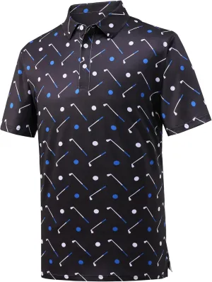 Mens Dry Fit Athletic Golf Polo Shirts Short Sleeve Moisture Wicking Performance Fabric