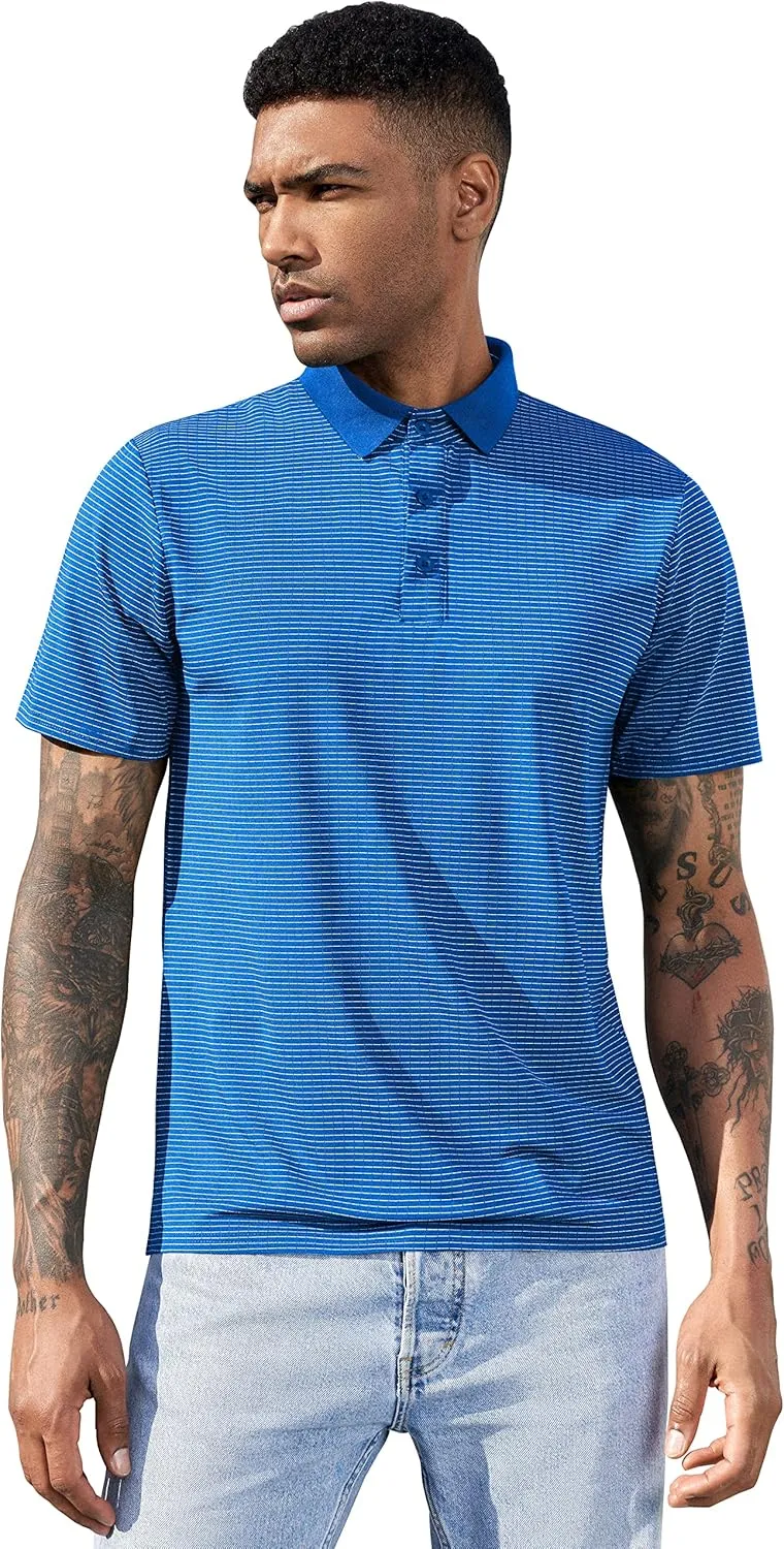 Men's Golf Polo Shirts Lightweight Short Sleeve Quick Dry Moisture Wicking T-Shirts