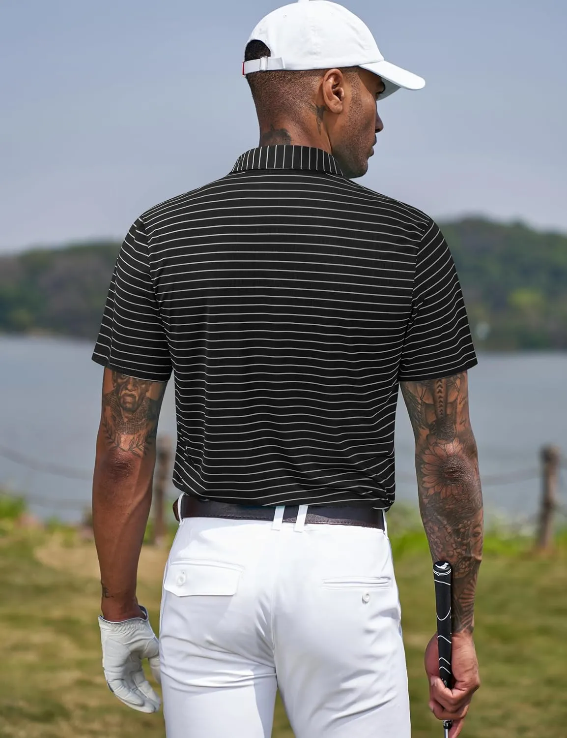 Men's Golf Polo Shirts Lightweight Short Sleeve Quick Dry Moisture Wicking T-Shirts