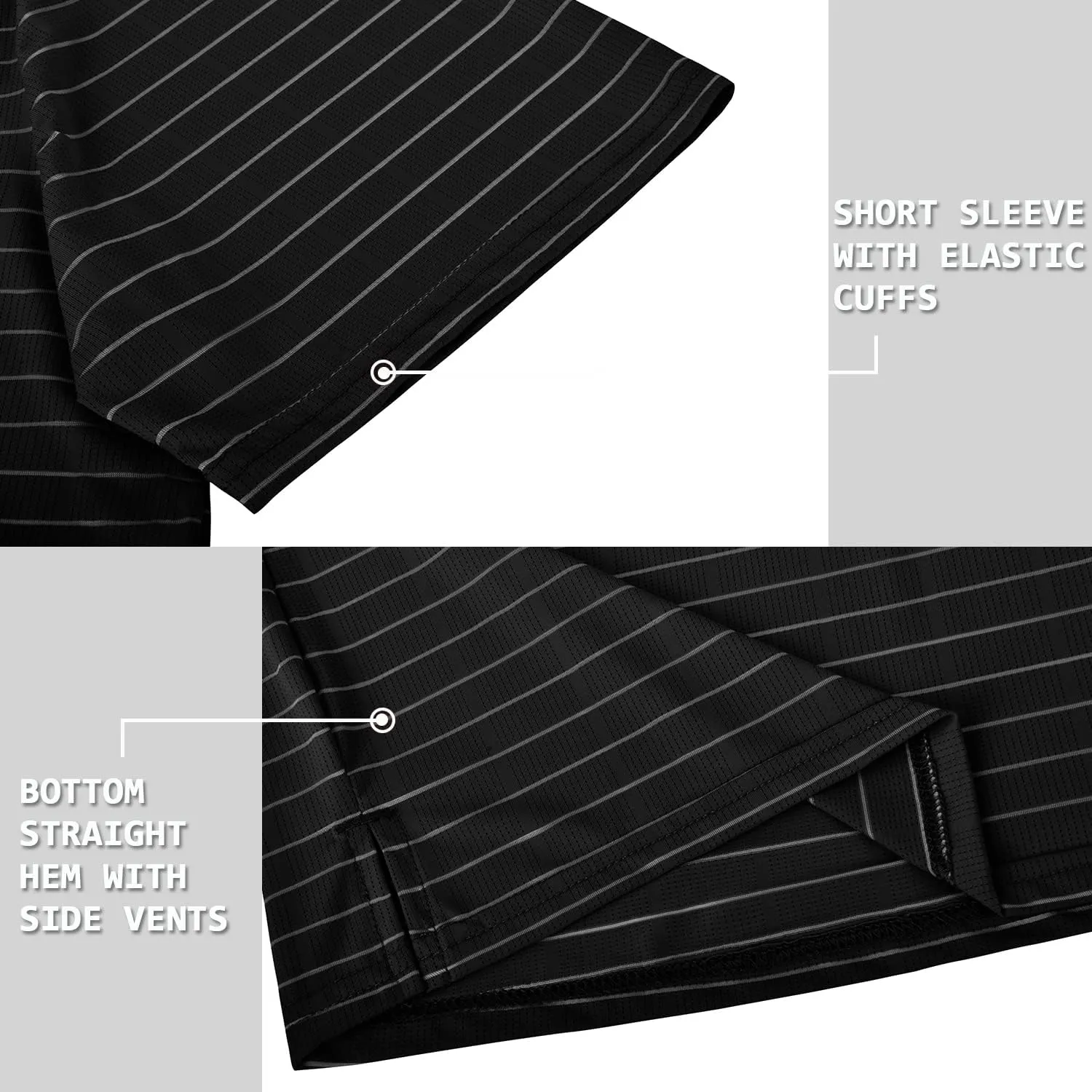 Men's Golf Polo Shirts Lightweight Short Sleeve Quick Dry Moisture Wicking T-Shirts