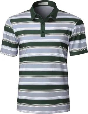 Men's Golf Polo Shirts Lightweight Short Sleeve Quick Dry Moisture Wicking T-Shirts