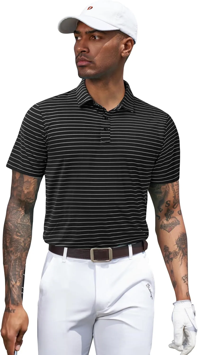 Men's Golf Polo Shirts Lightweight Short Sleeve Quick Dry Moisture Wicking T-Shirts