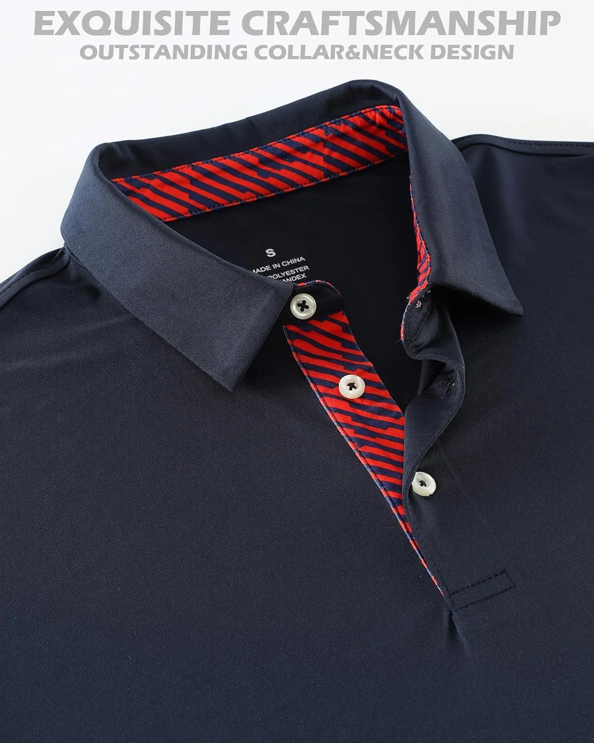 Men's Golf Polo Shirts Short Sleeve Moisture Wicking Quick Dry Fit Business Casual Performance Sports Shirt