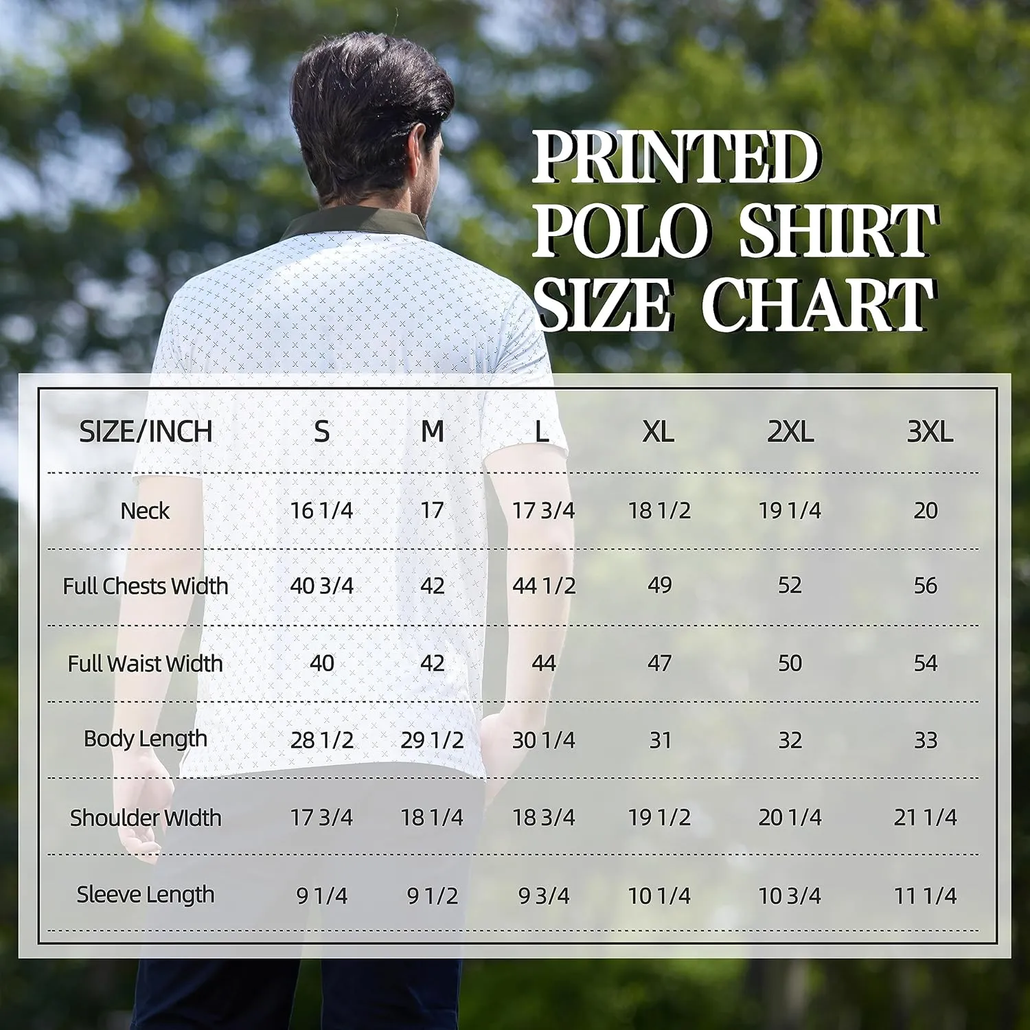 Mens Golf Shirt Moisture Wicking Dry Fit Print Performance Short Sleeve Polo Shirts for Men