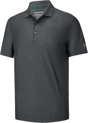 Mens Golf Shirt Moisture Wicking Dry Fit Print Performance Short Sleeve Polo Shirts for Men