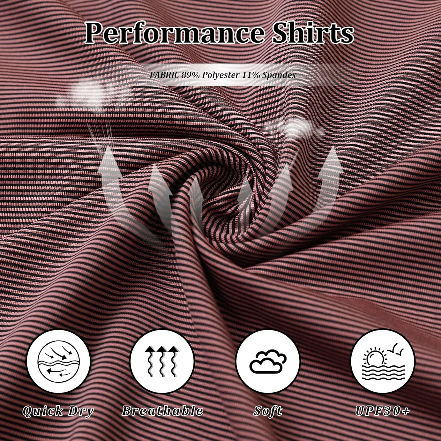 Mens Golf Shirts Long Sleeve Moisture Wicking Collared Work Business Casual Tennis Polo Shirts for Men