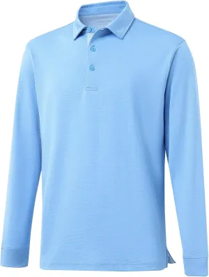 Mens Golf Shirts Long Sleeve Moisture Wicking Collared Work Business Casual Tennis Polo Shirts for Men