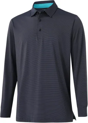 Mens Golf Shirts Long Sleeve Moisture Wicking Collared Work Business Casual Tennis Polo Shirts for Men
