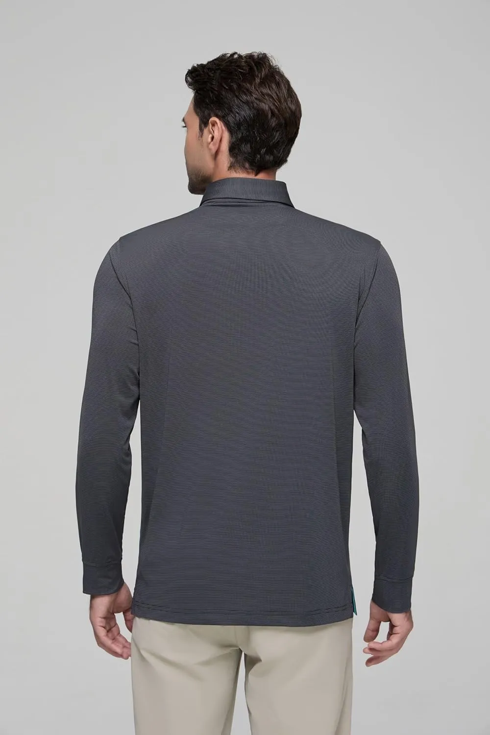 Mens Golf Shirts Long Sleeve Moisture Wicking Collared Work Business Casual Tennis Polo Shirts for Men