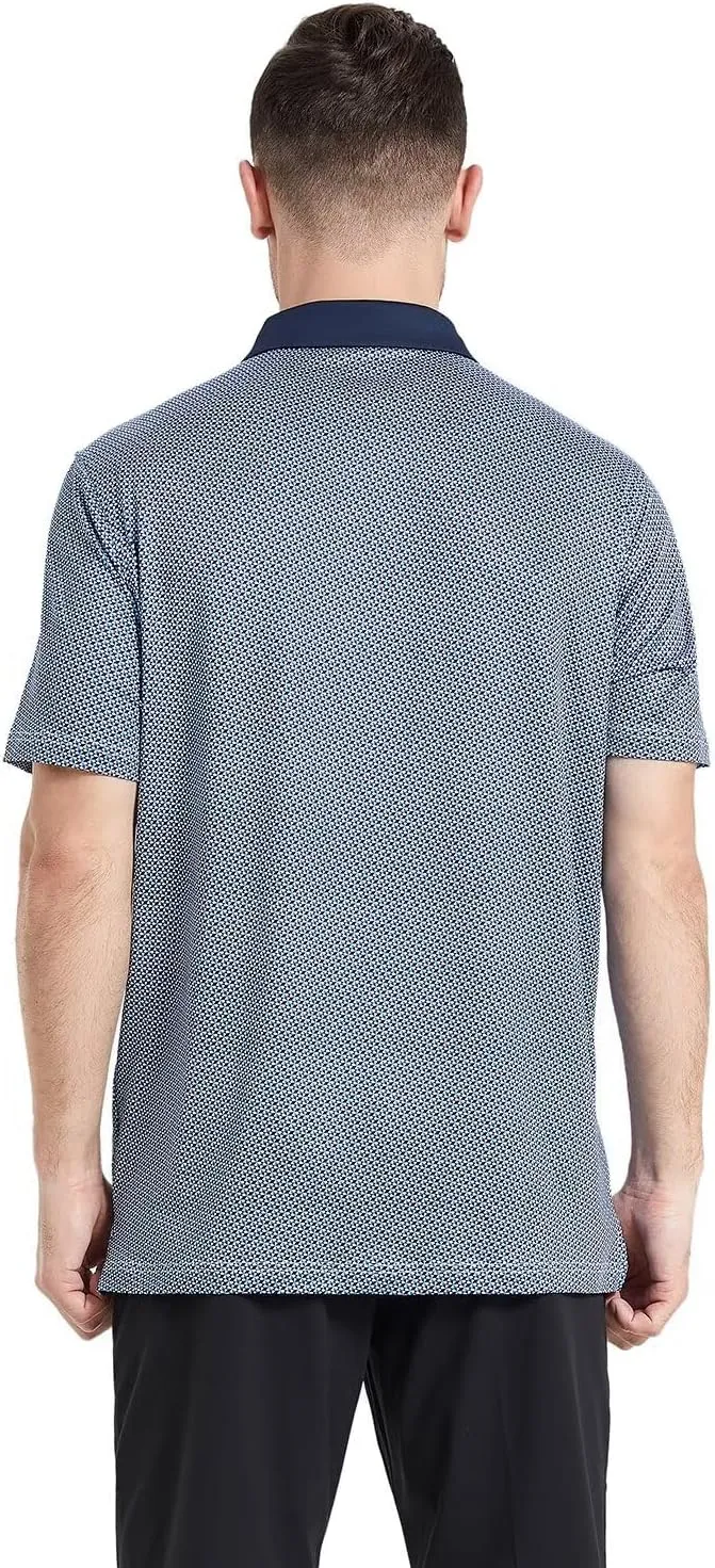 Mens Golf Shirts Short Sleeve Moisture Wicking Dry Fit Print Performance Athletic Casual Golf Polo Shirts for Men