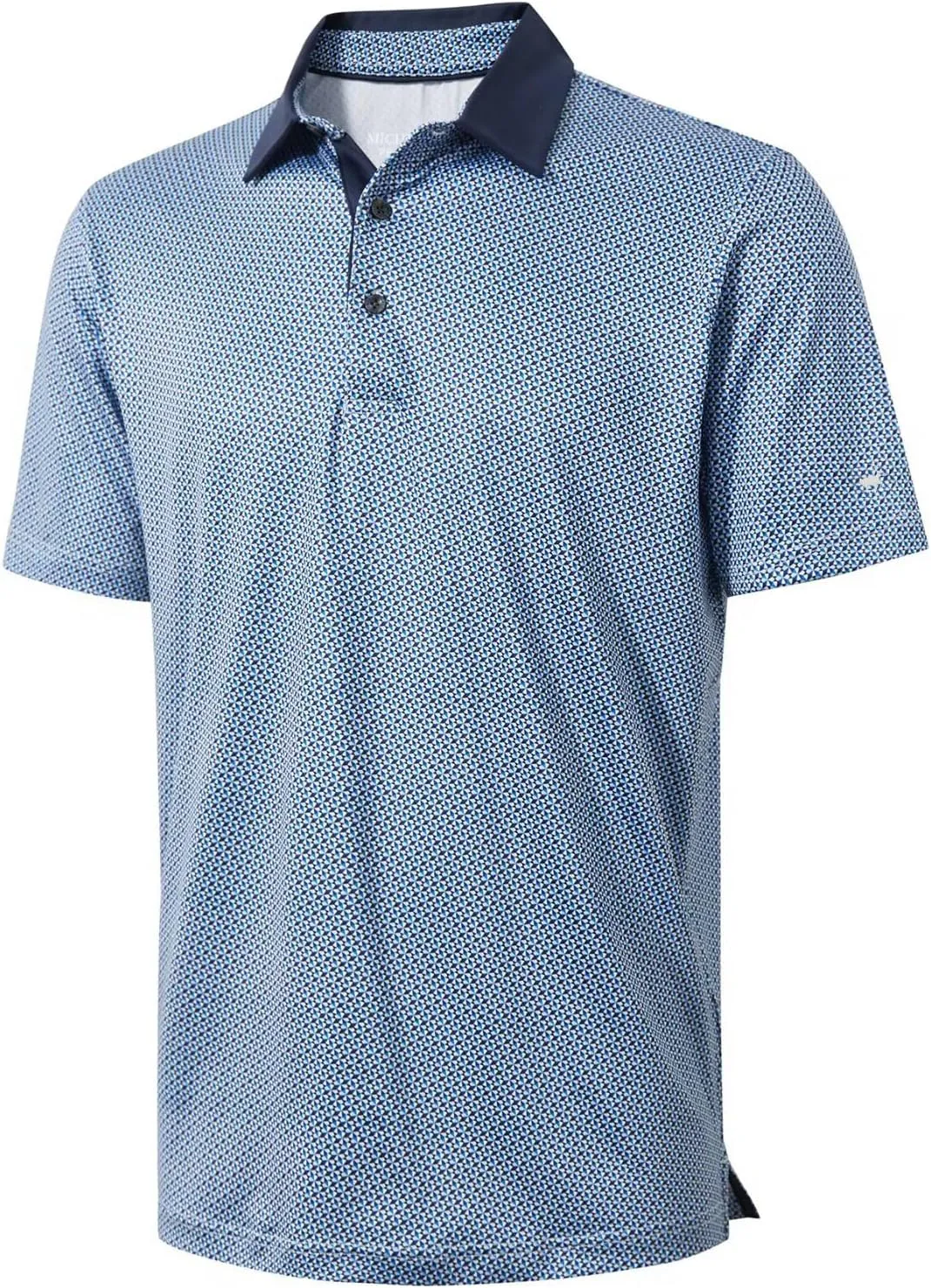 Mens Golf Shirts Short Sleeve Moisture Wicking Dry Fit Print Performance Athletic Casual Golf Polo Shirts for Men