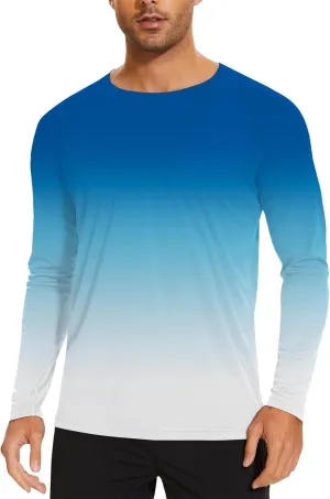 Mens Rash Guard Long Sleeve UPF 50  Quick Dry Sun Shirt UV Protection SPF Water Shirt Fishing Swimming HH24024