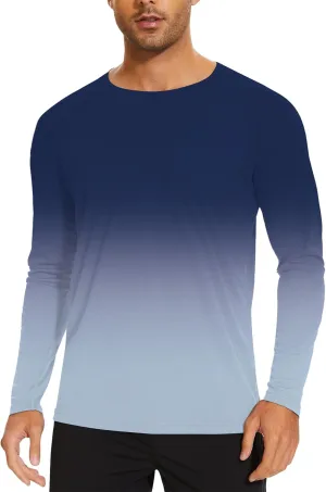 Mens Rash Guard Long Sleeve UPF 50  Quick Dry Sun Shirt UV Protection SPF Water Shirt Fishing Swimming HH24024