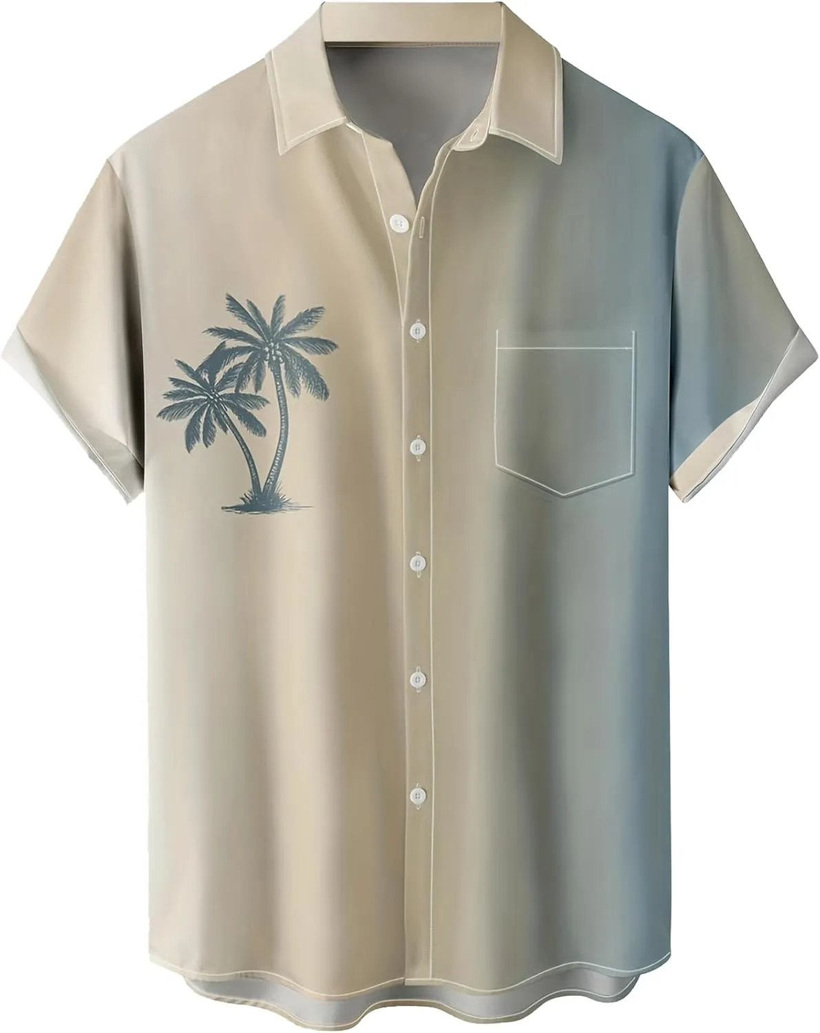Mens Short Sleeve Button Down Shirts Casual Printed Button Up Shirts Hawaiian
