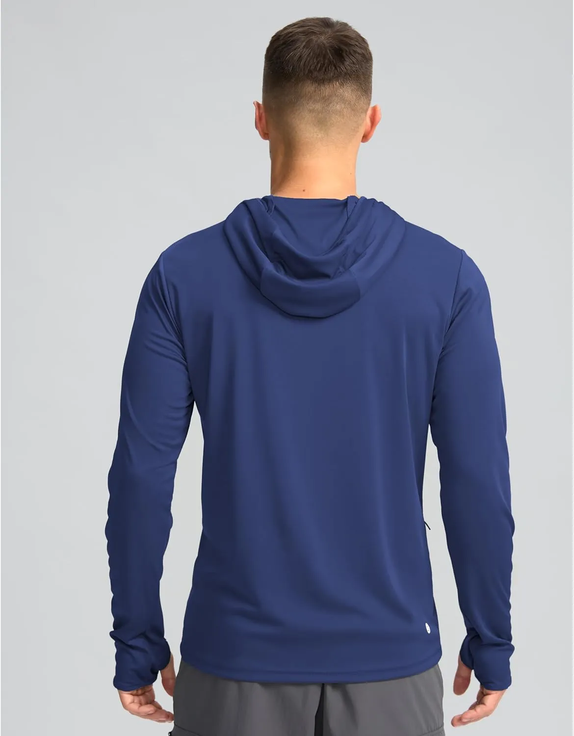 Men's Sun Protection Shirts UPF 50  Long Sleeve Hoodie with 2 Pockets UV SPF Fishing Hiking Rash Guard Shirts